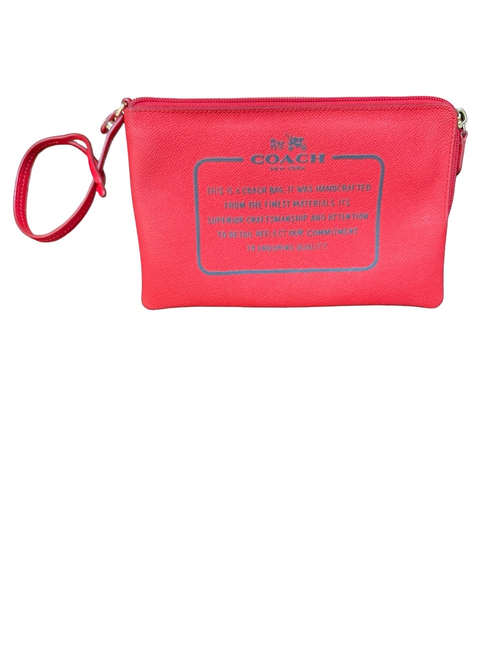 Coach Red NY City Pouch Wristlet Wallet